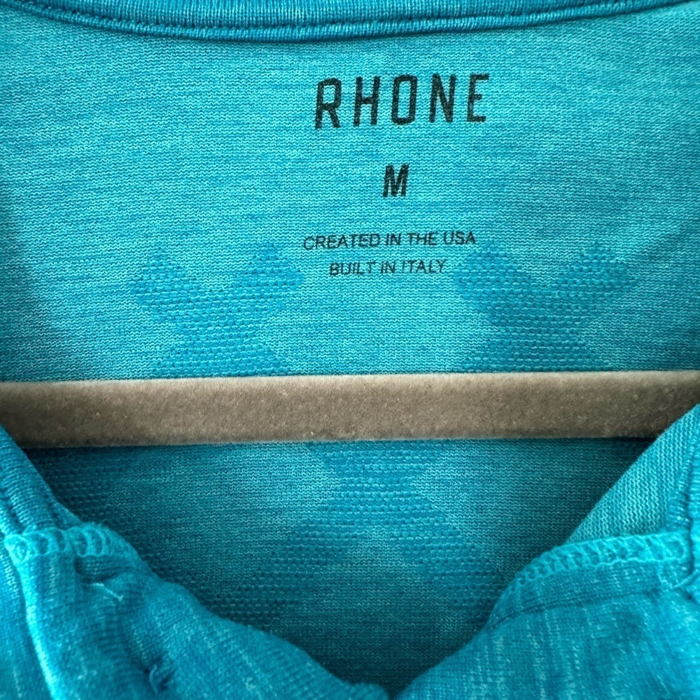 Rhone men’s bright blue polo, medium - Picture 5 of 5